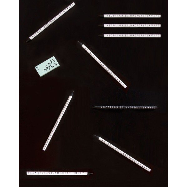 Komplet 5 črnih svinčnikov Design Letters Pencils-image-2