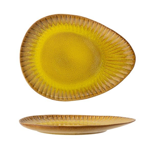 Rumen keramičen krožnik Bloomingville Cala, 34 x 25,5 cm-image-2