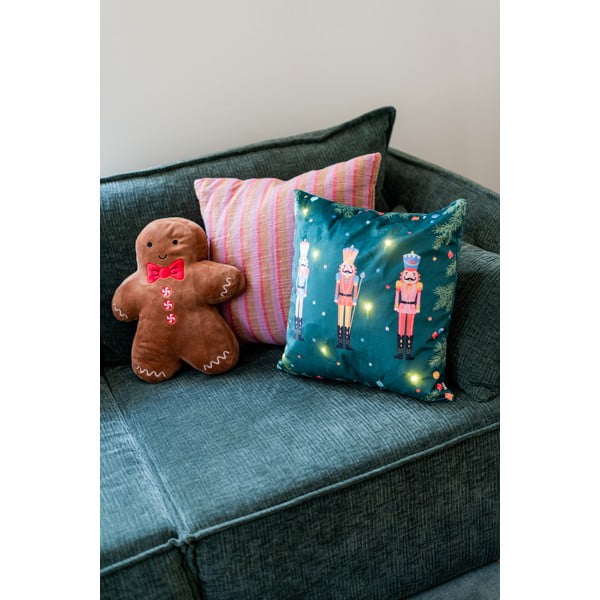 Žametna okrasna blazina z božičnim motivom 28x37 cm Gingerbread – Catherine Lansfield-image-4