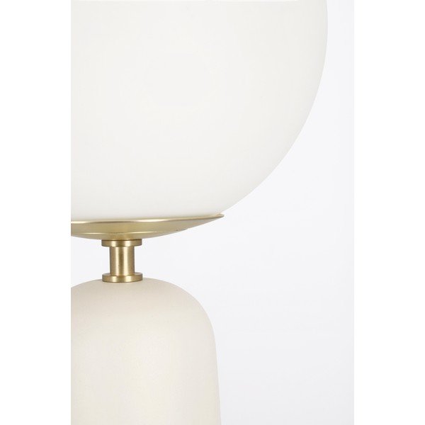 Bela kovinska namizna svetilka s steklenim senčilom (višina 51 cm) Delphine – Bizzotto-image-4