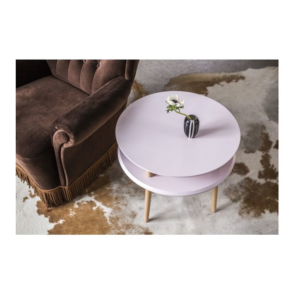 Rožnata kavna mizica Ragaba UFO, Ø 57 cm-image-2