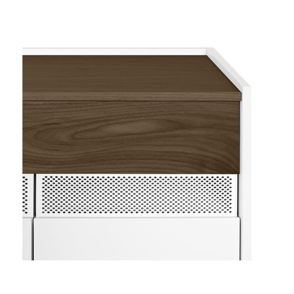 Bela komoda z elementi iz orehovine Radio - TemaHome-image-3