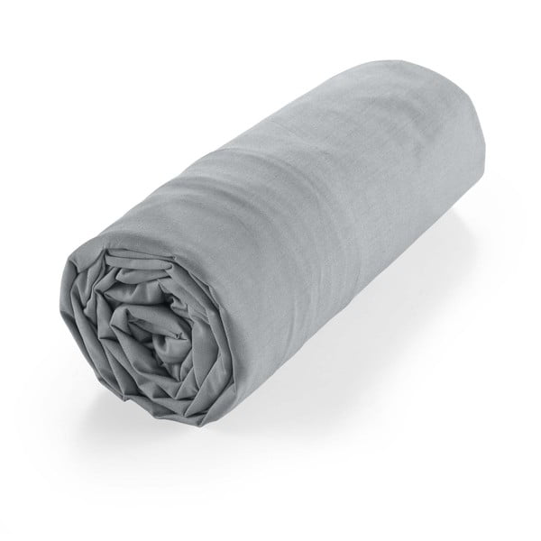 Siva napenjalna rjuha iz organskega bombaža 180x200 cm Biolina – douceur d'intérieur-image-4