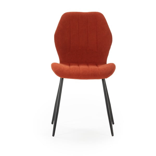 Opečnato oranžni jedilni stoli v kompletu 4 ks Milu – Marckeric-image-3