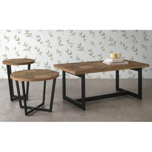 Kavna mizica s črno železno konstrukcijo Geese Honeycomb, ⌀ 59 cm-image-4