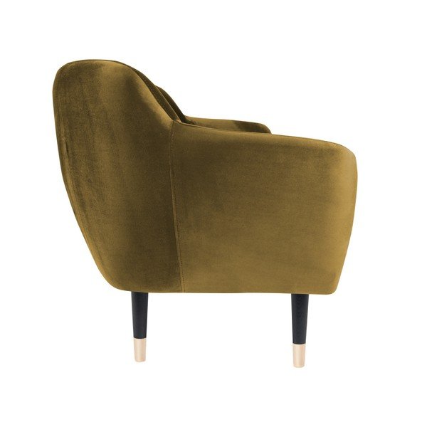 Gorčično rumen kavč s črnimi nogami Mazzini Sofas Benito, 188 cm-image-3