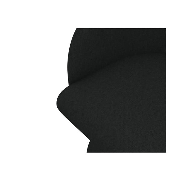 Črn oblazinjen jedilni stol Kanoa – Makamii-image-4