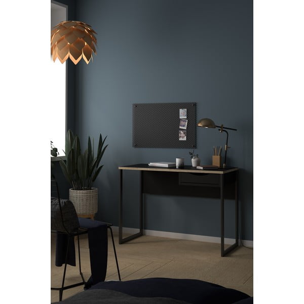 Črna pisalna miza Tvilum Function Plus, 130 x 48 cm-image-1