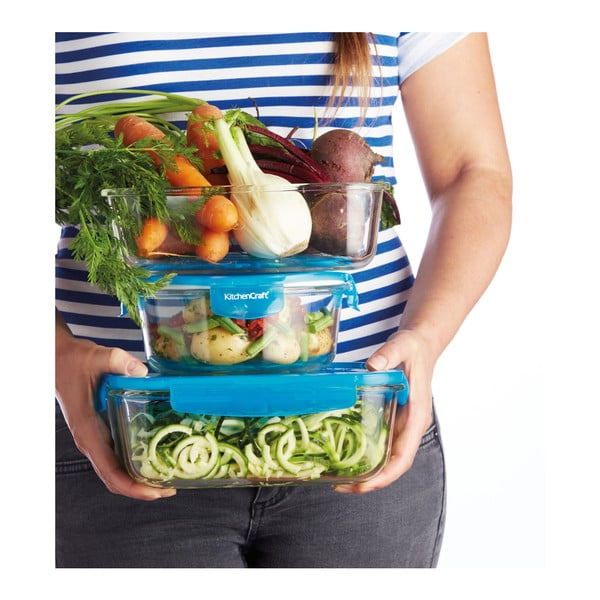 Steklena škatla z ventilom Kitchen Craft pravokotna, 350 ml-image-1