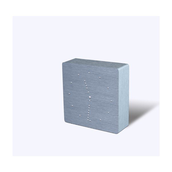 Siva budilka z belim zaslonom LED Gingko Analogna ura s klikom-image-4