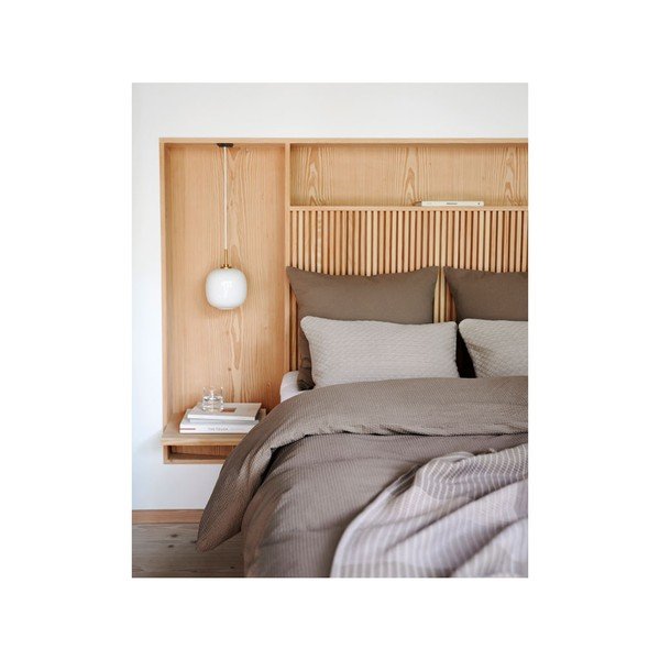 Bež blazina iz mešanice bombaža in volne Södahl Wave Knit, 40 x 60 cm-image-2