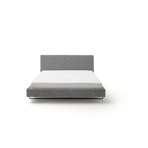 Siva oblazinjena zakonska postelja brez letvenega dna 180x200 cm La Gomera – Meise Möbel-image-2
