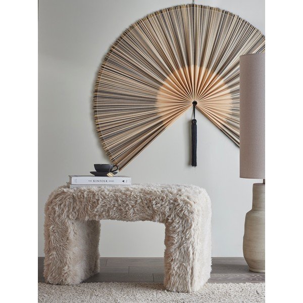 Bež tabure iz umetnega krzna Bobbie – Bloomingville-image-1