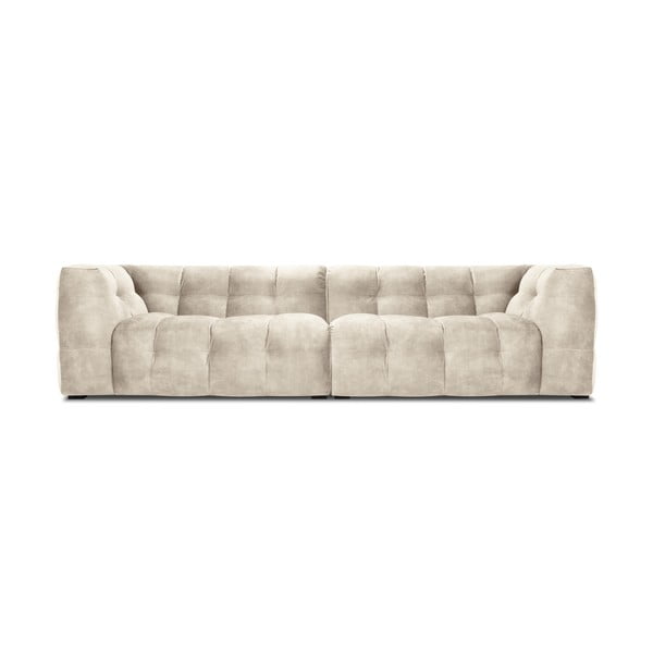 Bež žametna zofa Windsor & Co Sofas Vesta, 280 cm