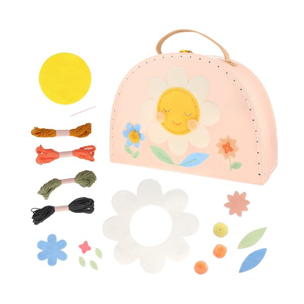 Komplet za ustvarjanje Flower Embroidery Suitcase – Meri Meri