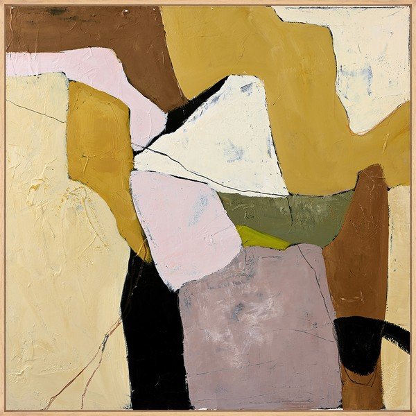 Ročno naslikana slika na platnu v okvirju 101x101 cm Featured – Malerifabrikken