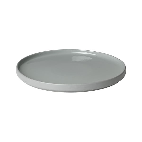 Siv keramičen plitev krožnik Blomus Pilar