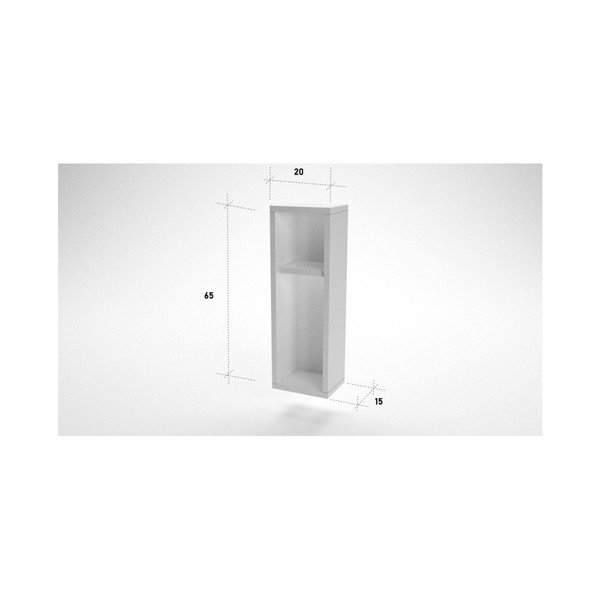 Bela stenska polica/nočna omarica Turra-image-1