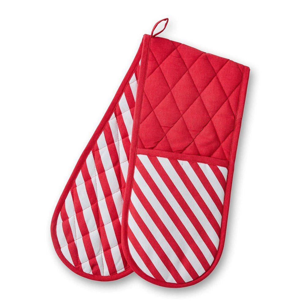 Bombažna dvojna kuhinjska rokavica Candy Cane