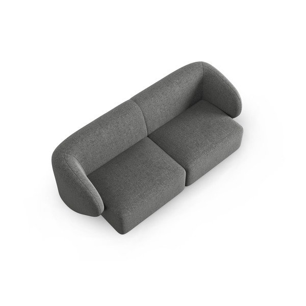Siva sedežna garnitura iz šenilje 188 cm Paolo – Milo Casa-image-1