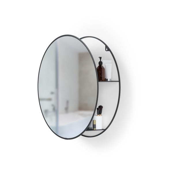 Stensko kozmetično ogledalo s polico ø 57 cm Circo - Umbra