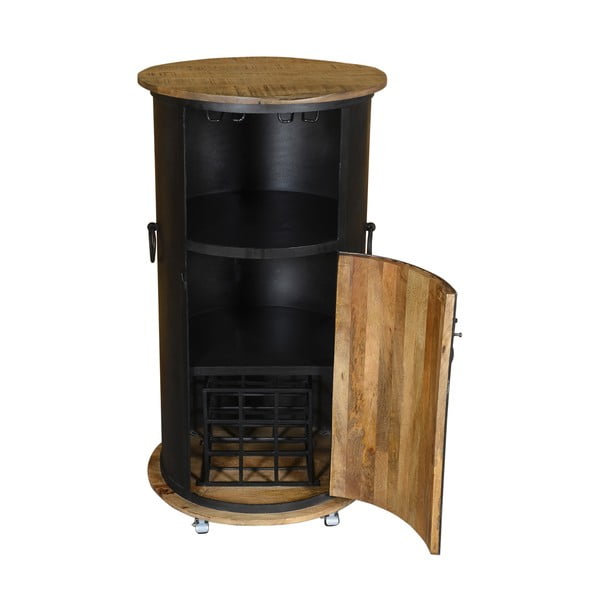 Črno kovinsko stojalo za vino za 9 steklenic, 60x115 cm Luni - Interia Home & Living-image-3