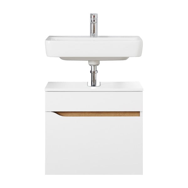 Bela nizka stenska omarica brez umivalnika 60x53 cm Set 857 – Pelipal-image-2