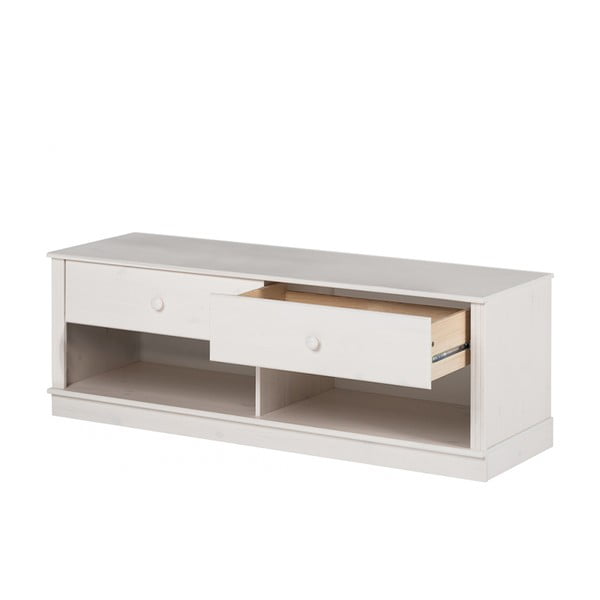 Bela TV omarica iz masivnega bora 137x47 cm Anita – Støraa-image-3