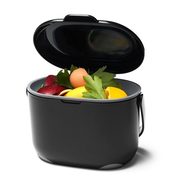 Črno-siv koš za biološke odpadke Addis Caddy, 2,5 l-image-1