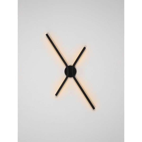 Mat črna aluminijasta LED zatemnitvena stenska svetilka Akro – Nova Luce-image-4