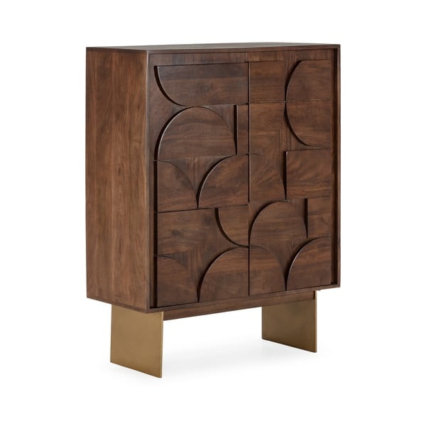 Rjava omarica iz masivnega manga 90x120x40 cm Trisha – MOME-image-2