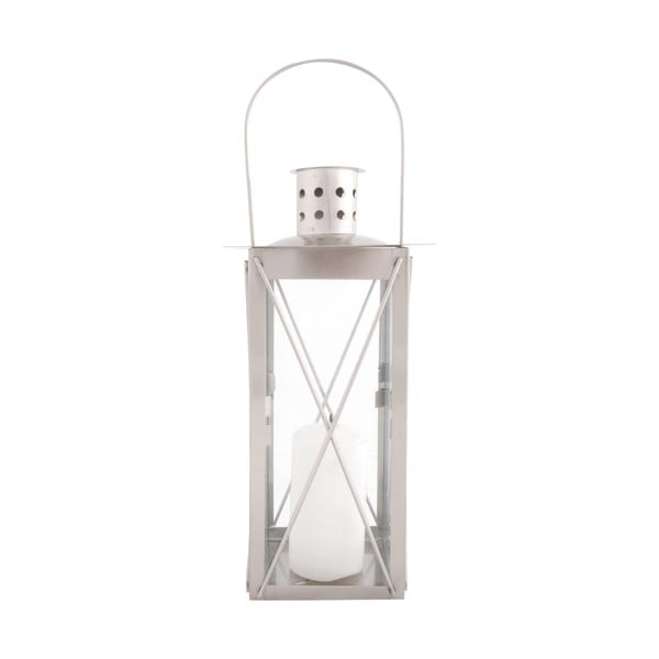 Svetilka iz nerjavečega jekla Esschert Design Romance, višina 26 cm
