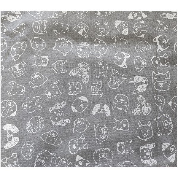 Siva bombažna postelja 75x60 cm Max - Petsy-image-1