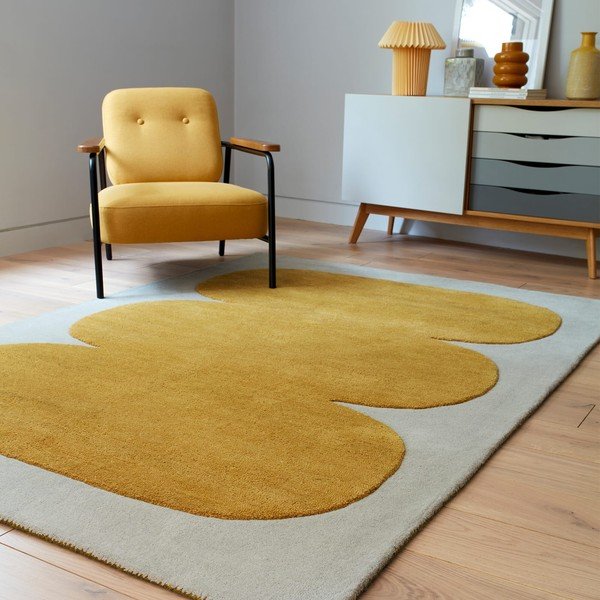 Oker rumena ročno tkana volnena preproga 120x170 cm Canvas – Asiatic Carpets-image-1