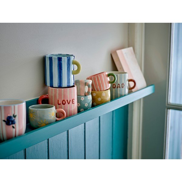 Svetlo zelena/svetlo rožnata keramična skodelica za espresso 110 ml Nini – Bloomingville-image-3