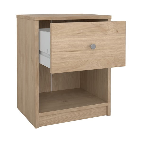 Nočna omarica v hrastovem dekorju s policami May - Tvilum-image-3