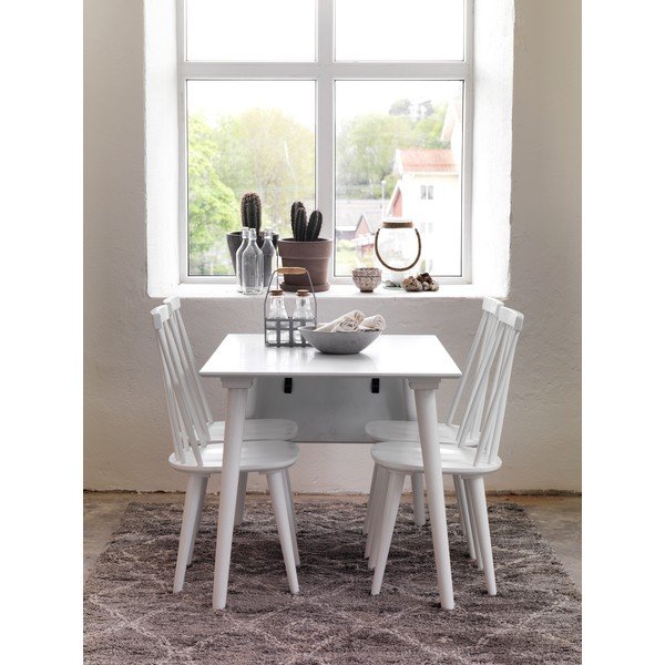 Bel jedilni stol iz lesa kavčukovca Rowico Lotta-image-1