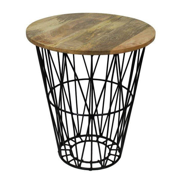 Zbirka HSM Zložljiva mizica Tower z vrhom iz mangovega lesa, ⌀ 45 cm