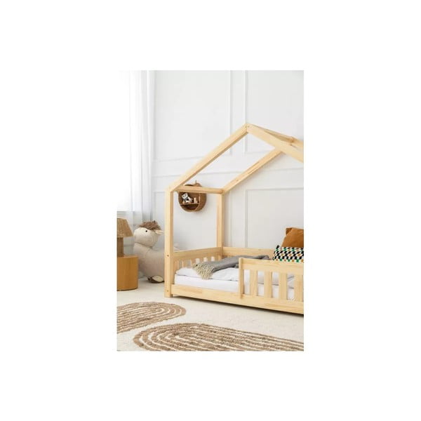 Otroška postelja iz masivnega bora v obliki hiške 80x200 cm Mila RMP – Adeko-image-2