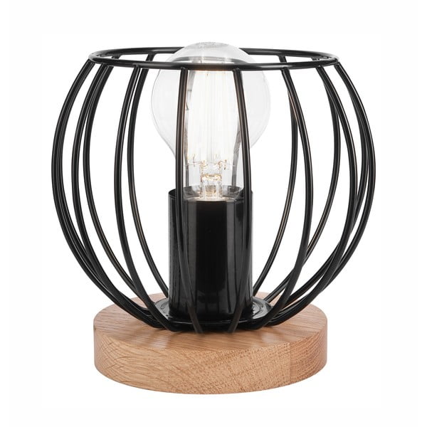 Črna namizna svetilka (višina 16 cm) Timo – LAMKUR