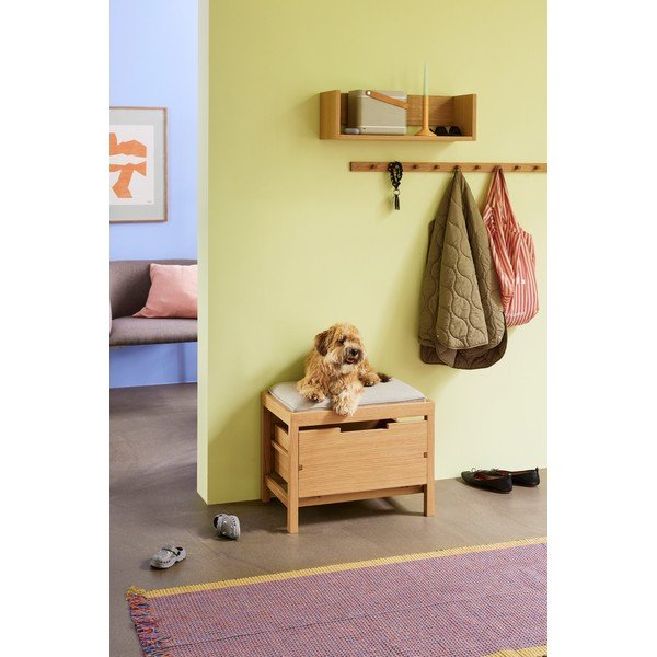 Polica v hrastovem dekorju v naravni barvi 64 cm Gap – Hübsch-image-2