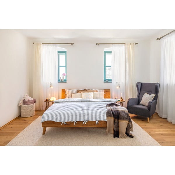 Hrastova zakonska postelja 180x200 cm Greg 1 - The Beds-image-1