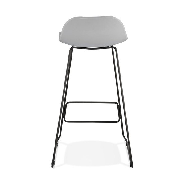 Siv barski stol s črnim podnožjem Kokoon Slade, višina sedeža 76 cm-image-4