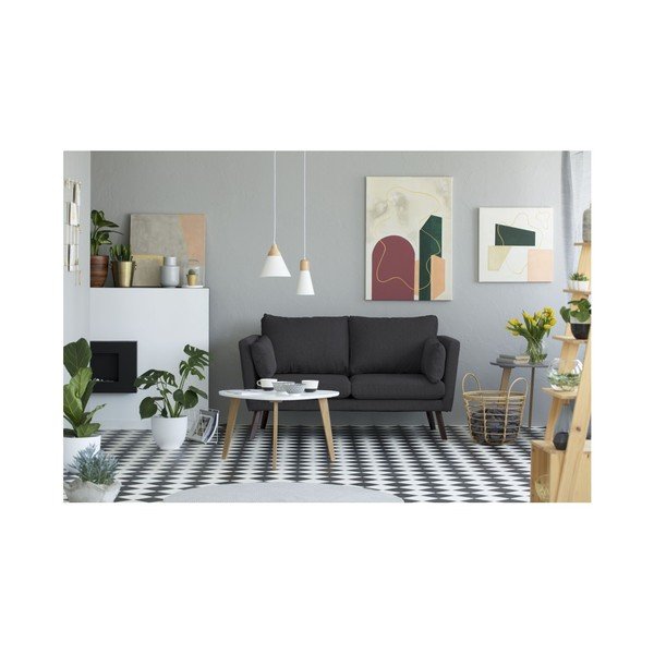 Temno siva 2 sedežna garnitura Mazzini Sofas Elena-image-2