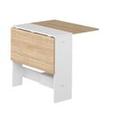 Raztegljiva jedilna miza z mizno ploščo v hrastovem dekorju 76x28 cm Papillon – TemaHome