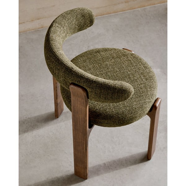 Kaki zelen in rjav jedilni stol iz masivnega jesena Granite – Kave Home-image-2