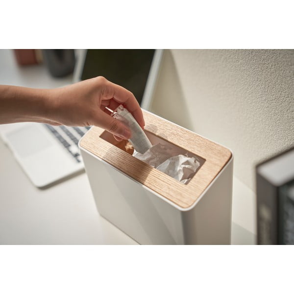 Bel plastičen koš za smeti za pisarno 2,3 l Rin – YAMAZAKI-image-4