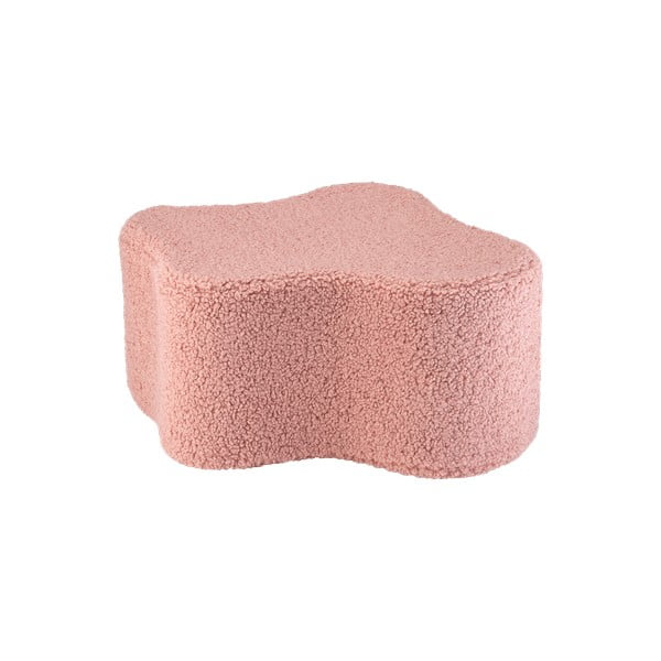 Rožnat otroški tabure iz tkanine bouclé Cloud – Wigiwama