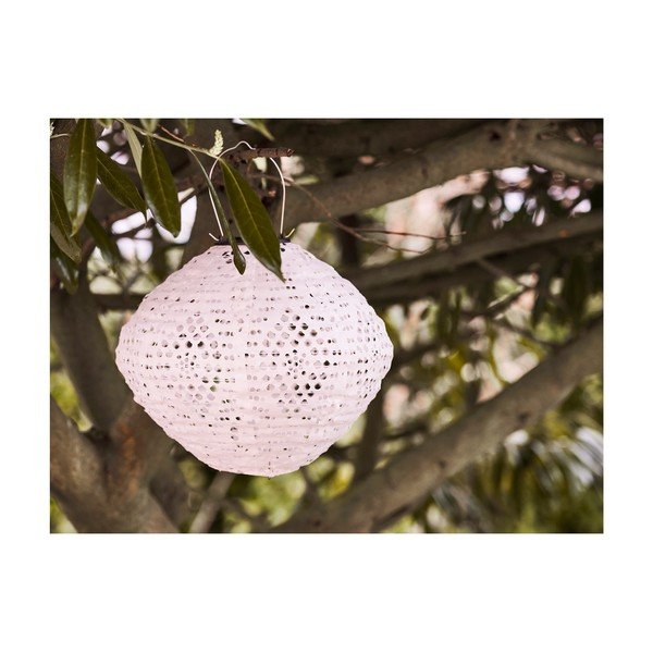 Bela zunanja LED lanterna s solarnim panelom (višina 22 cm) Harwood – House Nordic-image-1