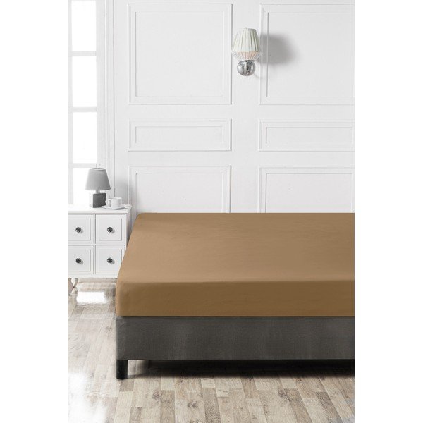 Rjava napenjalna bombažna rjuha 140x200 cm – Mijolnir-image-2